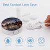 FekiLoot New York Bridge Contact Lens Case Portable Travel Outdoor Contact Lens Cases Circle Leakproof Makeup Storage Box with Mirror for Home Office Dormitory view 3