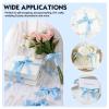 Light Blue Ribbon 1 Inch 50 Yards for Gift Wrapping, Double Faced Satin Ribbon for Flower Bouquet DIY Hair Bows Eternal Flowers, Valentines Day Wedding Birthday Party New Year Decorations view 3