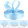 Light Blue Ribbon 1 Inch 50 Yards for Gift Wrapping, Double Faced Satin Ribbon for Flower Bouquet DIY Hair Bows Eternal Flowers, Valentines Day Wedding Birthday Party New Year Decorations view 4