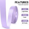 Light Purple Ribbon 1 Inch 50 Yards for Gift Wrapping, Double Faced Satin Ribbon for Flower Bouquet DIY Hair Bows Eternal Flowers, Valentines Day Wedding Birthday Party New Year Decorations view 2