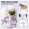 Light Purple Ribbon 1 Inch 50 Yards for Gift Wrapping, Double Faced Satin Ribbon for Flower Bouquet DIY Hair Bows Eternal Flowers, Valentines Day Wedding Birthday Party New Year Decorations view 3