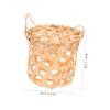 4pcs Mini Woven Basket with Lid Handheld Small Portable Favor Boxes with Handle for Wedding Party Candy Elegant Artisan Craftsmanship for Event Decor and Packaging view 2