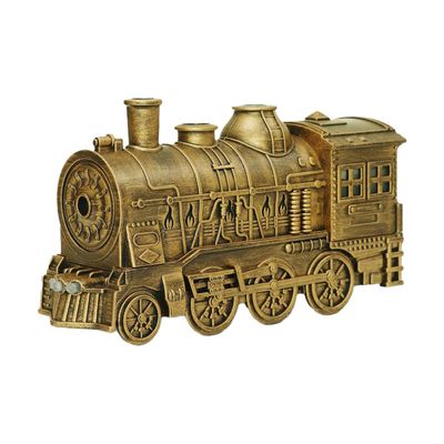 300ml Vintage Steam Train Essential Oil Diffuser and Humidifier, Retro Aroma Diffuser with Dual-Color LED Light, Quiet Mist Maker for Home Office Relaxation Dcor (Bronze)