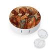 FekiLoot Africa Ethnic Pottery Contact Lens Case Portable Travel Outdoor Contact Lens Cases Circle Leakproof Makeup Storage Box with Mirror for Home Office Dormitory view 1