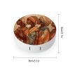 FekiLoot Africa Ethnic Pottery Contact Lens Case Portable Travel Outdoor Contact Lens Cases Circle Leakproof Makeup Storage Box with Mirror for Home Office Dormitory view 2