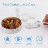 FekiLoot Africa Ethnic Pottery Contact Lens Case Portable Travel Outdoor Contact Lens Cases Circle Leakproof Makeup Storage Box with Mirror for Home Office Dormitory view 3