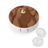 FekiLoot Brown Bear Contact Lens Case Portable Travel Outdoor Contact Lens Cases Circle Leakproof Makeup Storage Box with Mirror for Home Office Dormitory view 1