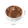 FekiLoot Brown Bear Contact Lens Case Portable Travel Outdoor Contact Lens Cases Circle Leakproof Makeup Storage Box with Mirror for Home Office Dormitory view 2
