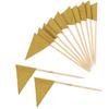 IOBIDDYS 12Pcs Glitter Food Flags Cake Tasting Picks Dessert Decor Appetizer Toothpicks for Party Cupcakes Cheese Fruit Finger Food view 1