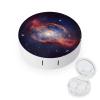 FekiLoot Universe Milky Way Galaxy Contact Lens Case Portable Travel Outdoor Contact Lens Cases Circle Leakproof Makeup Storage Box with Mirror for Home Office Dormitory view 1