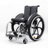 Foldable Lightweight Sports Wheelchair for Adults All-Terrain Adjustable Footrest, HandbrakesAnti-Roll Back for Travel, Youth and Elderly(Silver2,Seat Width 43cm/17in) view 1