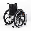 Foldable Lightweight Sports Wheelchair for Adults All-Terrain Adjustable Footrest, HandbrakesAnti-Roll Back for Travel, Youth and Elderly(Silver2,Seat Width 43cm/17in) view 3
