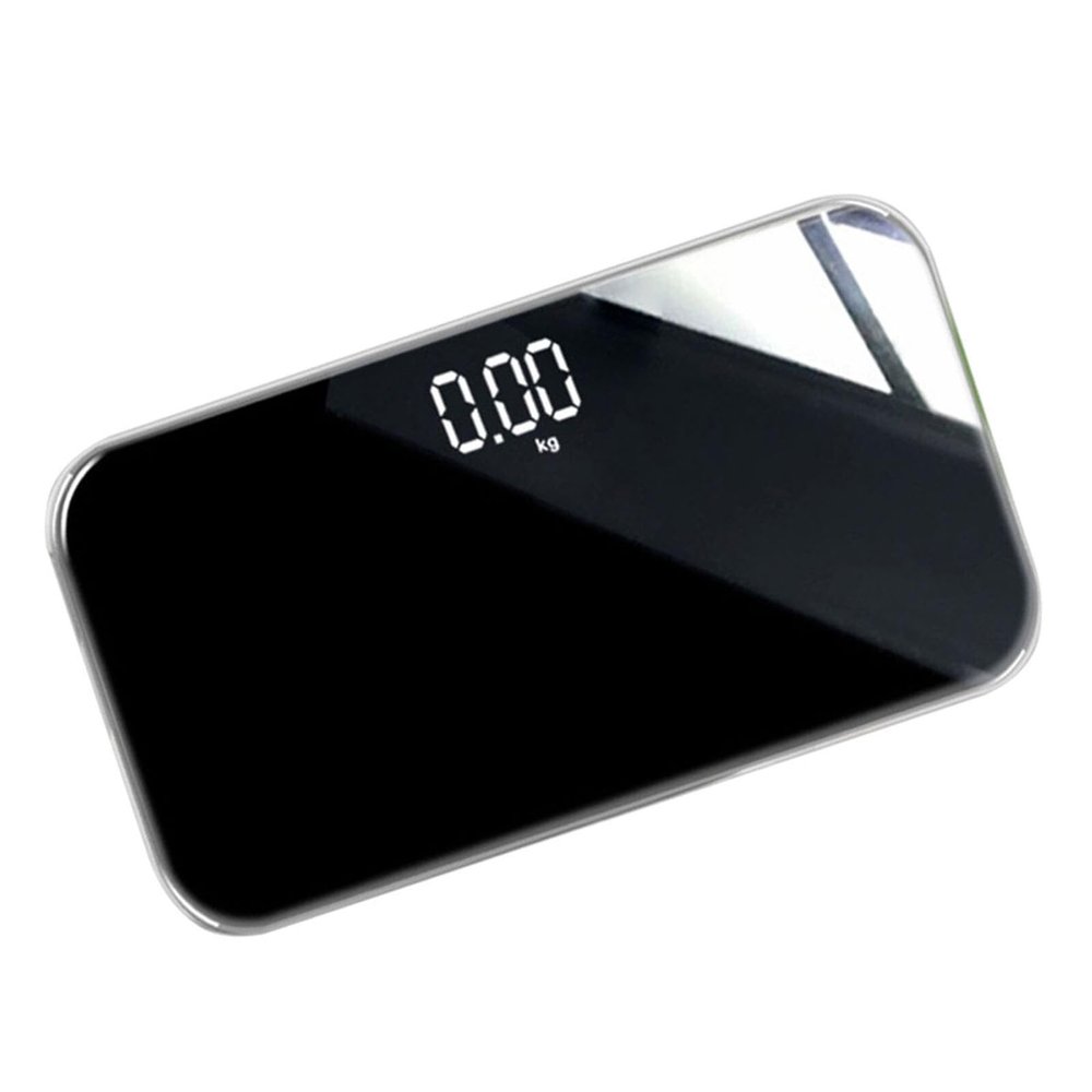 ASAKKURA Portable Rechargeable Electronic Scale for Home Use Mini Mirror Digital Weight Scale with High-Precision Sensors Non-Slip Feet Compact Body Weight Tool