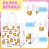 Leinuosen 20 Pcs Ice Cream Drip Softball Clear Gift Bag with Handles PVC Softball Goodie Bags Bulk Ice Cream Drip Party Favors Sport Themed Wrap Team Birthday Party Supplies for Treat Candy Snack view 3