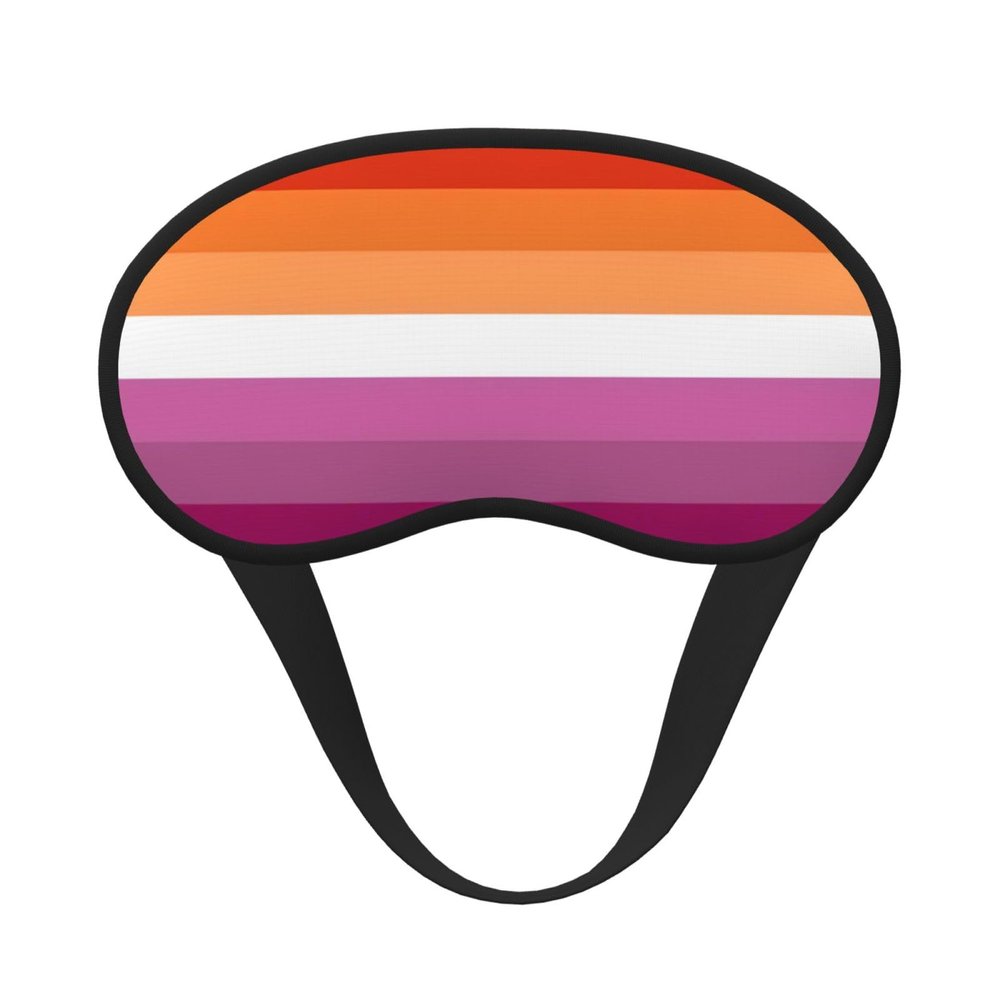 Lesbian Pride Flag Sleep Eye Mask Blindfold for Women Men Travel Work Meditation Yoga