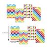 CSTYWC 30PCS Rainbow Treat Bags Love Star Printed Plastic Gift Goodie Candy Treat Bags with Ties for Summer Birthday Party Favor Supplies view 4