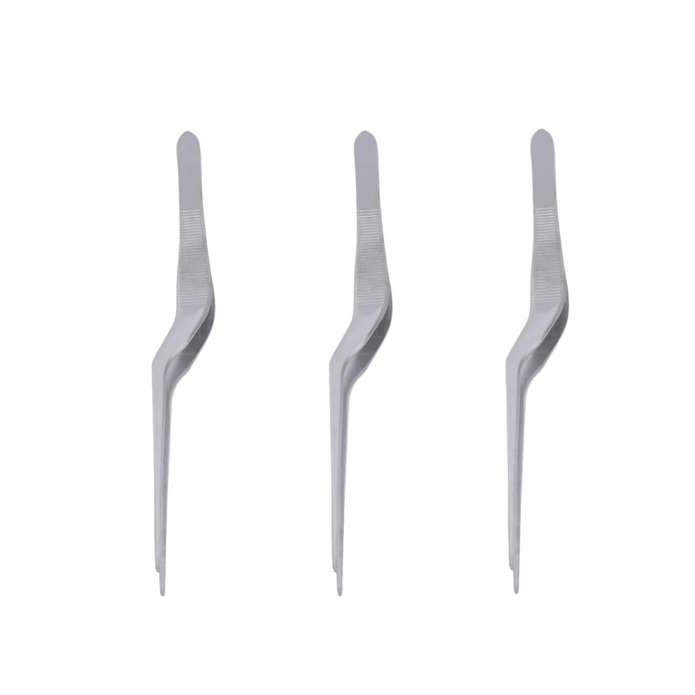 3Pcs Silvery Professional Stainless Steel Ear Wax Removal Tweezers, Spiral Design, Earwax Removal Products