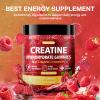 TOPCAPAK Creatine Gummies for Men & Women - Chewable Creatine Gummy with Taurine & Vitamin B12, 5g Creatine Monohydrate per Serving, 120 Gummies - Raspberry Flavor, Raspberry-Shaped view 3