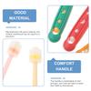 SOLUSTRE 3Pcs Rotatable Toothbrush with Soft Bristles Cleaning Tooth Brush for Ages Tooth Cleaner in Green Orange Red Random Color view 4