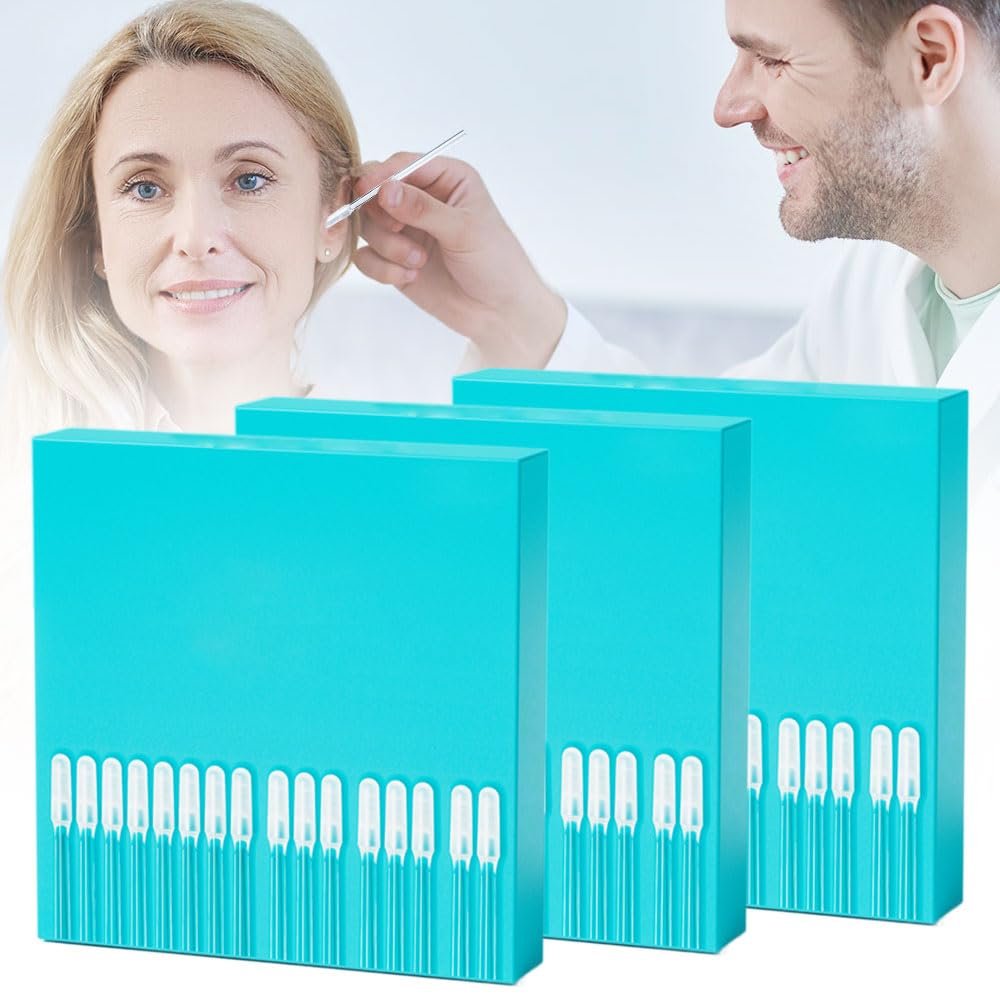 24 Pcs Ear Wax Stick, 2025 New Reusable Sticky Soft Head Ear Swabs, Adhesive Ear Wax Removal Tools, Ear Cleaning Tools Ear Curette for Kids & Adults (Large, 72 Pcs)