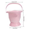 POPETPOP Thickened Plastic Spittoon with Handle and Lockable Lid Portable Urine Pot for Adults and Elderly Lightweight Bed Pan Chamber Pot for Home and Bedroom Use Compact and Easy to Carry view 2