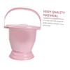 POPETPOP Thickened Plastic Spittoon with Handle and Lockable Lid Portable Urine Pot for Adults and Elderly Lightweight Bed Pan Chamber Pot for Home and Bedroom Use Compact and Easy to Carry view 3