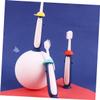 CHILDWEET 3pcs Cartoon Toothbrushes Soft Bristles Manual Teeth Cleaning Brush for Boys Ages Ergonomic Handle Comfortable Grip Mixed Blue Yellow Red Colors view 4