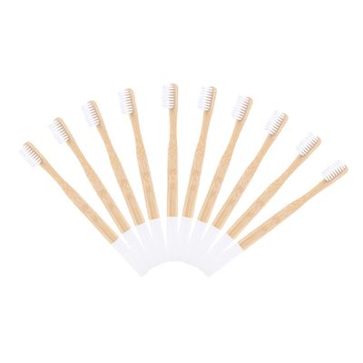 CHICAMPERA 10pcs Toothbrushes with Soft White Bristles Non-Slip Manual Eco-Friendly Toothbrushes for Adults Reusable Pack for Travel and Home Use