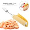 Adaptive Utensils for Arthritis & Disabled | 360 Rotating Utensil/Spoon | Food Grade Stainless Steel | Secure Grip for Elderly (Fork) view 3
