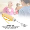 Adaptive Utensils for Arthritis & Disabled | 360 Rotating Utensil/Spoon | Food Grade Stainless Steel | Secure Grip for Elderly (Fork) view 4