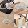 1 Roll Super Absorbent Blue Checkered Lazy Cloth - Multifunctional Dry/Wet Non-Woven Kitchen Cleaning Cloth view 3