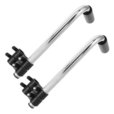 NineLife Basics 2pcs Push Wheelchair Handle Extender - Stainless Steel Extension Handles Replacement - Universal Wheelchair Accessories for Adults Elderly Disabled Transport (Silver)