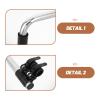 NineLife Basics 2pcs Push Wheelchair Handle Extender - Stainless Steel Extension Handles Replacement - Universal Wheelchair Accessories for Adults Elderly Disabled Transport (Silver) view 3