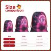 FFGhjk Technology Tunnel Patterned Medium drawstring bag, festive packaging bag, perfect for Christmas parties view 4