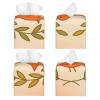 YzgWjBhd Leaf Around Birds Leather Tissue Box Cover Square, Waterproof Lightweight Tissue Holder Organizer for Bedroom Countertop Dresser Office Desk view 2