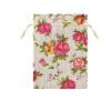 10/20 Pieces Rose Printing Linen Drawstring Bags for WeddingHome Kitchen Organizer Cotton Storage(7x9cm,10 pieces) view 1