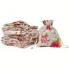 10/20 Pieces Rose Printing Linen Drawstring Bags for WeddingHome Kitchen Organizer Cotton Storage(7x9cm,10 pieces) view 3