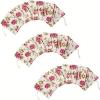 10/20 Pieces Rose Printing Linen Drawstring Bags for WeddingHome Kitchen Organizer Cotton Storage(7x9cm,10 pieces) view 4