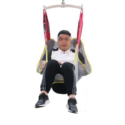 Full Body Mesh Patient Lift Sling for Shower and Toileting - Commode Opening Design, Heavy Duty Hoyer Transfer Sling, Adjustable Straps