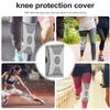 DECORNIJIA Breathable Compression Knee Brace with Silicone Shockproof Core Fish Scale Spring Support Bars for Running and Sports Ventilated Fitness for Men and Women view 2