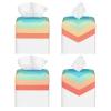 YzgWjBhd Layered Hexagons Leather Tissue Box Cover Square, Waterproof Lightweight Tissue Holder Organizer for Bedroom Countertop Dresser Office Desk view 2