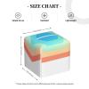 YzgWjBhd Layered Hexagons Leather Tissue Box Cover Square, Waterproof Lightweight Tissue Holder Organizer for Bedroom Countertop Dresser Office Desk view 4