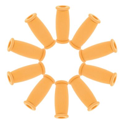 10pcs Tpr Crutch Hand Grips Replacement for Standard Aluminum Crutches Underarm Pads Accessories Yellow Cushioned Handles Easy to Install Walker Parts