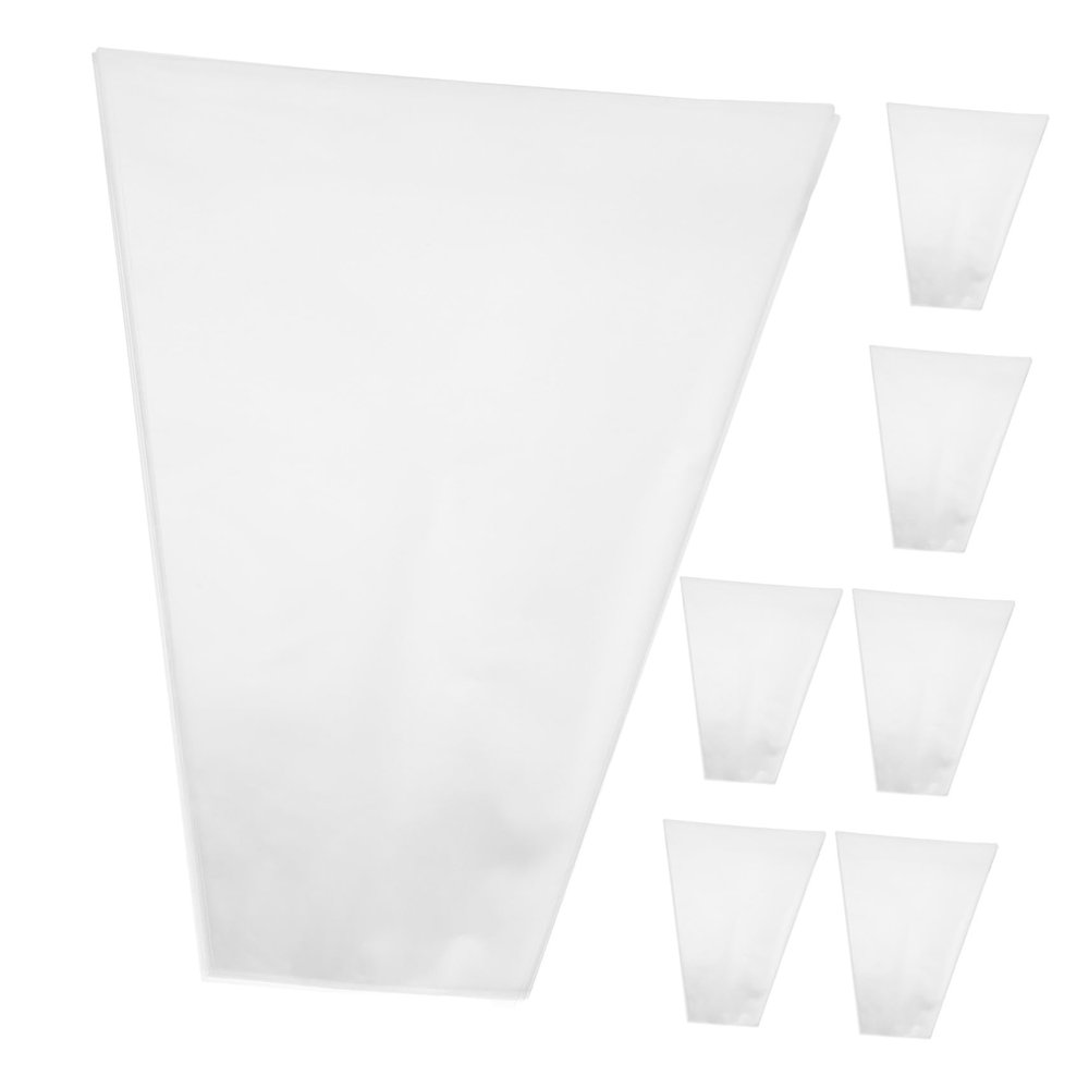 100pcs Clear Flower Bouquet Bags Mil Thick Plastic Wrapping Sleeves for Florist Supplies Wedding Anniversary Mother's Day Valentine S Day Flower Packaging
