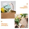 100pcs Clear Flower Bouquet Bags Mil Thick Plastic Wrapping Sleeves for Florist Supplies Wedding Anniversary Mother's Day Valentine S Day Flower Packaging view 3
