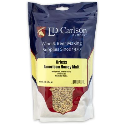 1LB Briess American HONEY MALT 25L Melanoidan Brewers Malted Barley 1783A - Unmilled