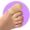 BOUNCEBACK BIG TOE Protective Socks Soft Cotton Medical Sleeve for Ingrown Toenails | Diabetic Ulcers | Non-Slip Inner Grip | Taupe | Small-Medium | Large-X-Large view 1