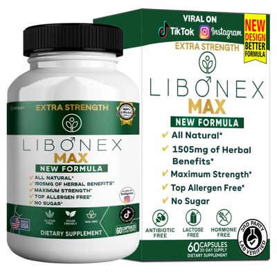 Libonex Max Extra Strength Maca Root Complex, Herbal Supplement, 60 Capsules, All Natural, Vegan, Gluten Free, Non-GMO (1)