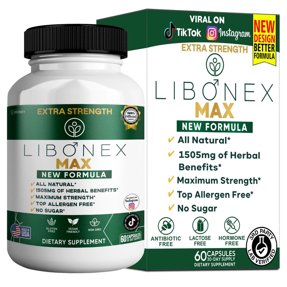 Libonex Max Extra Strength Maca Root Complex, Herbal Supplement, 60 Capsules, All Natural, Vegan, Gluten Free, Non-GMO (1)