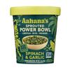 Aahana's Sprouted Power Bowls | 18g High Protein, High Fiber | Instant Lentils, Vegan, Gluten Free, Ready Meals | Indian Vegetarian Meal | No Refrigeration Required | Just Add Water (24 Count Spinach & Garlic) view 1
